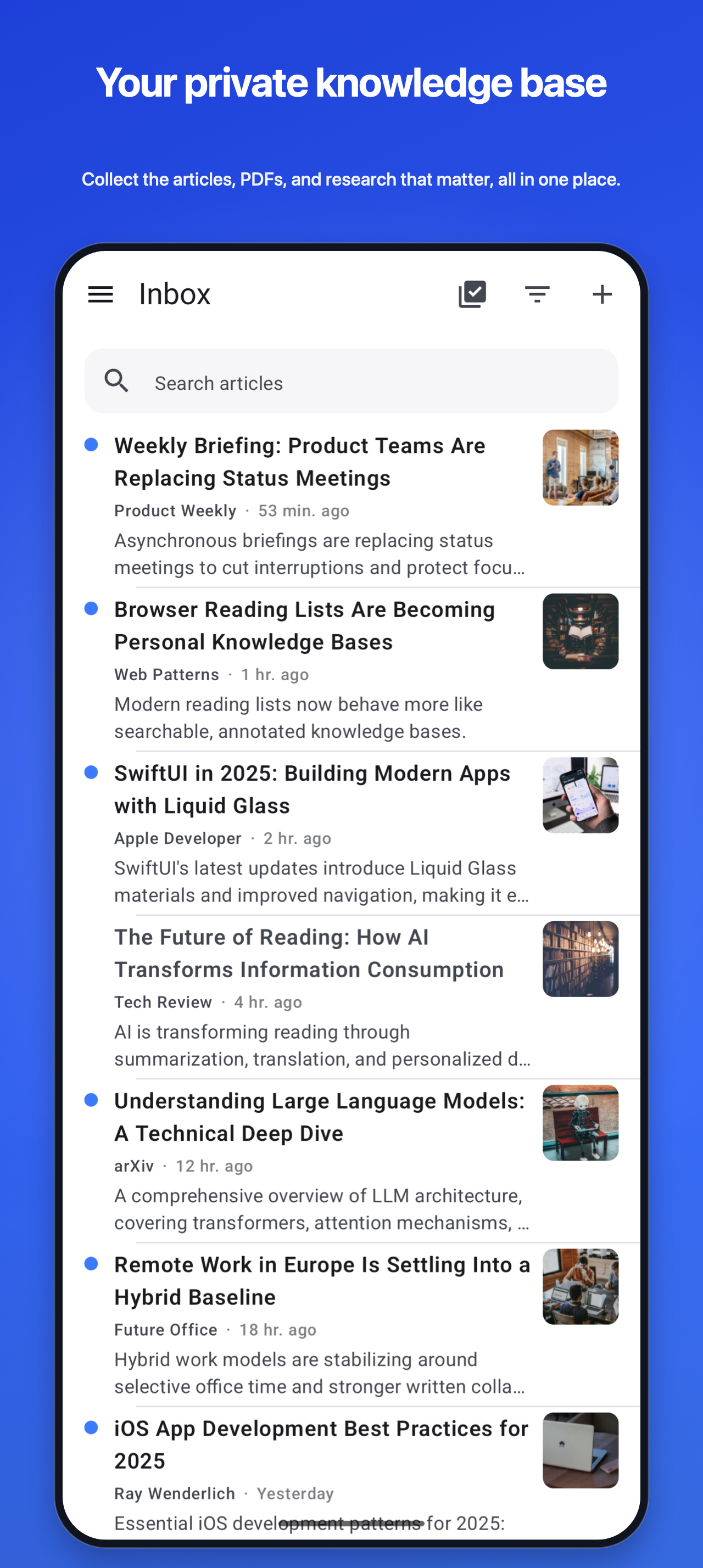 Kwent inbox on Android