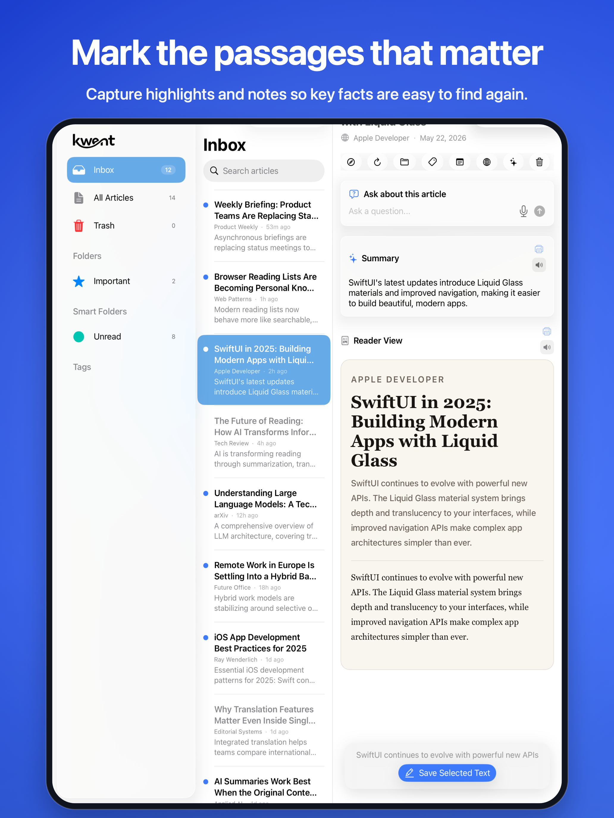 Text selection on iPad