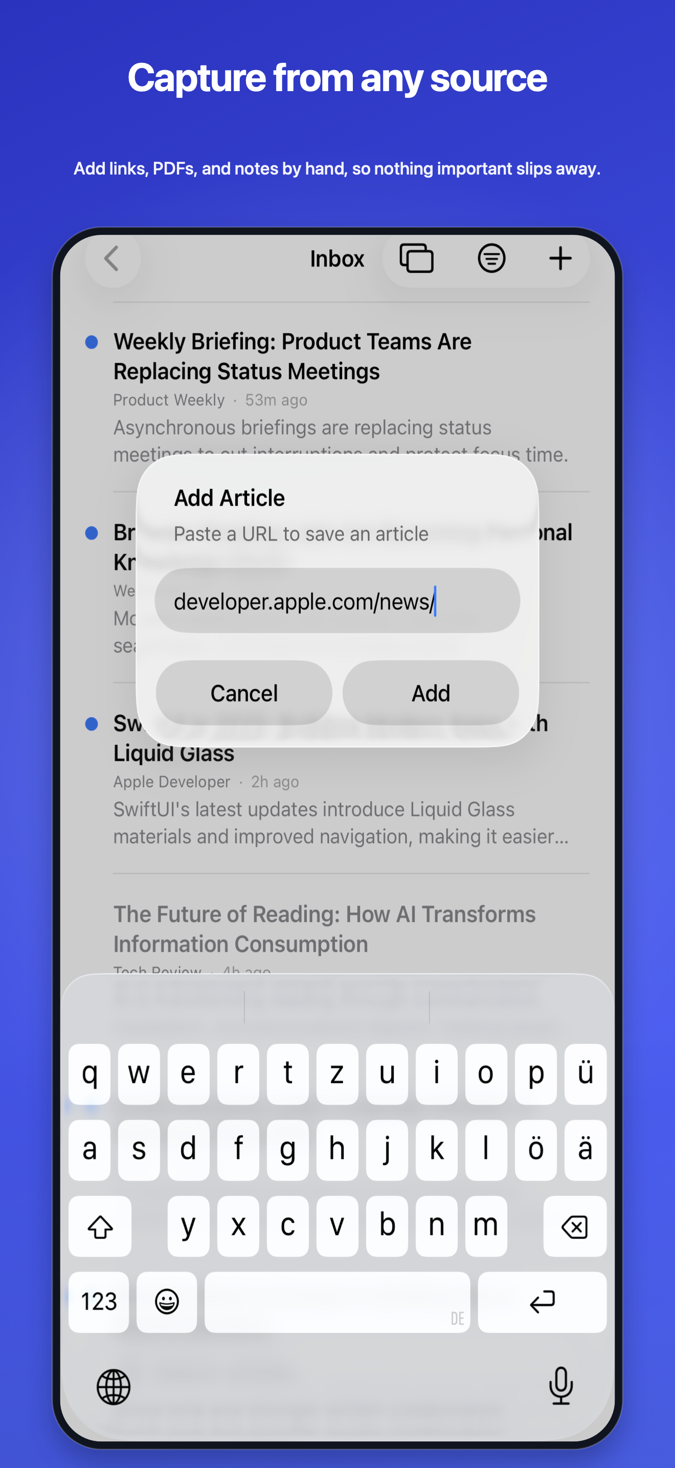 Add an article on iPhone